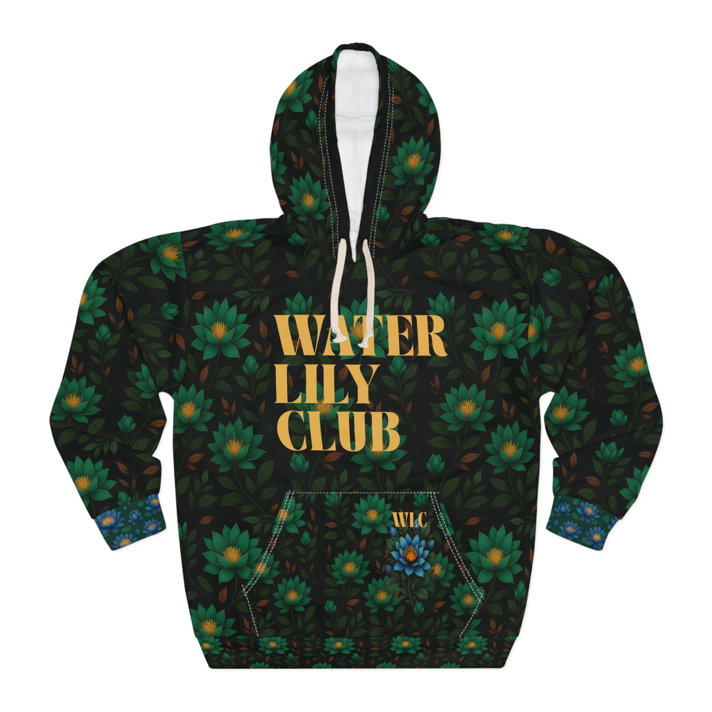 Water Lily Club Unisex Pullover Hoodie - Cozy Floral Design for Nature Lovers