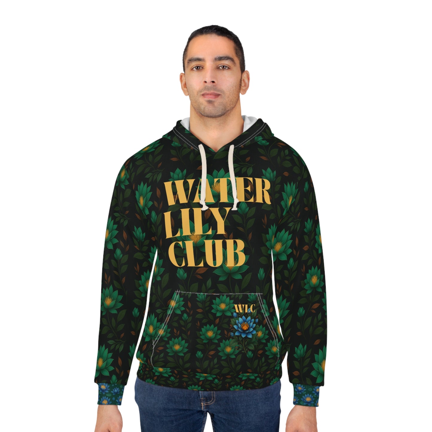 Water Lily Club Unisex Pullover Hoodie - Cozy Floral Design for Nature Lovers