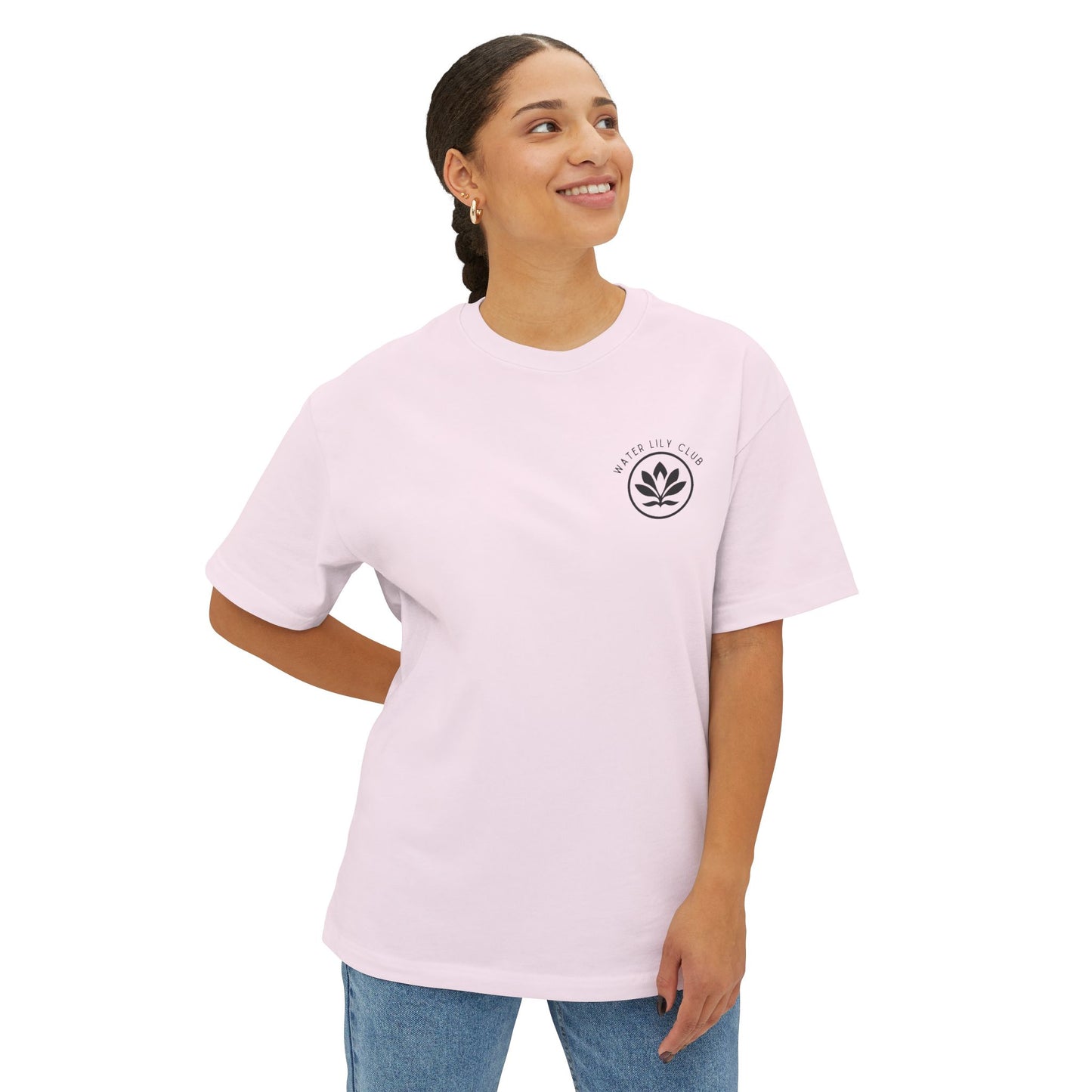 Water Lily Club Oversized Tee – “Keep Blooming” Edition