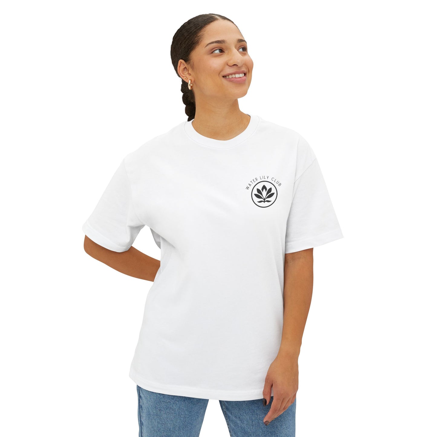 Water Lily Club Oversized Tee – “Keep Blooming” Edition