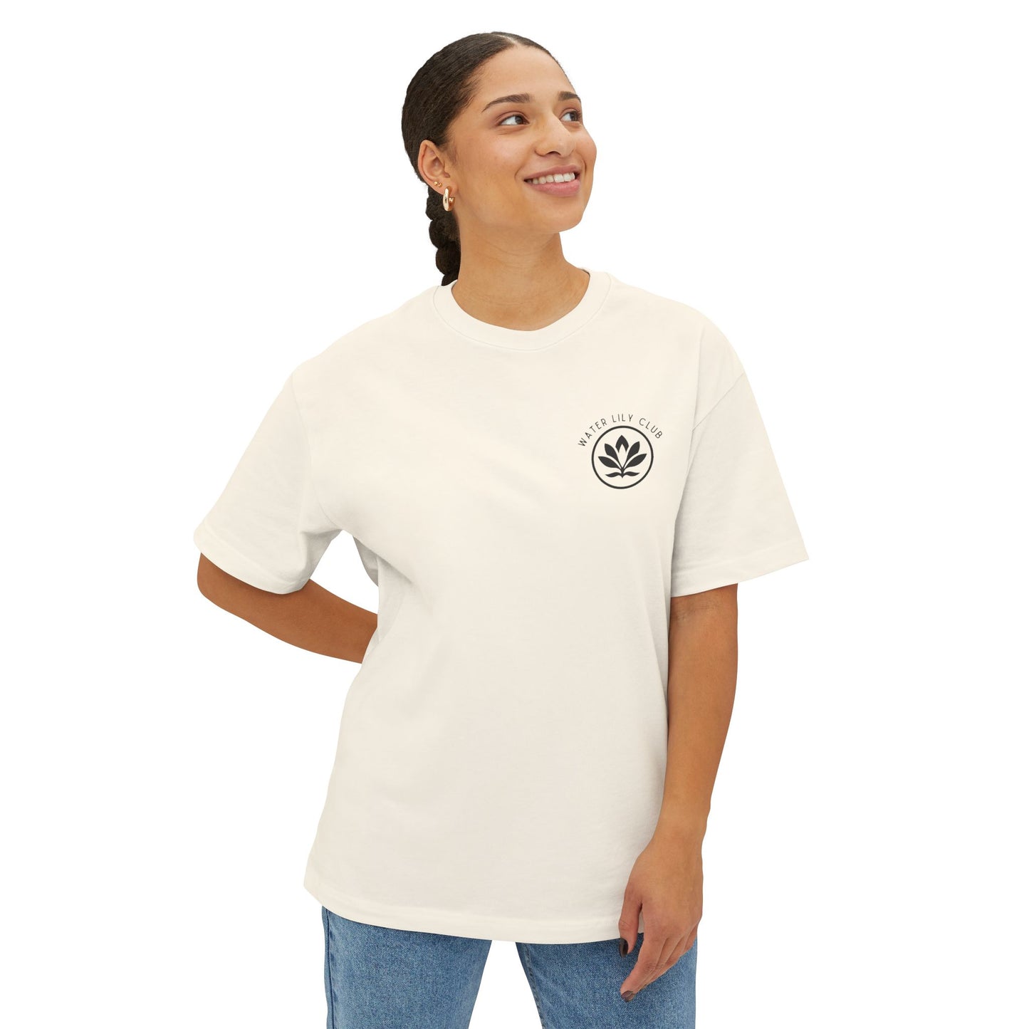 Water Lily Club Oversized Tee – “Keep Blooming” Edition