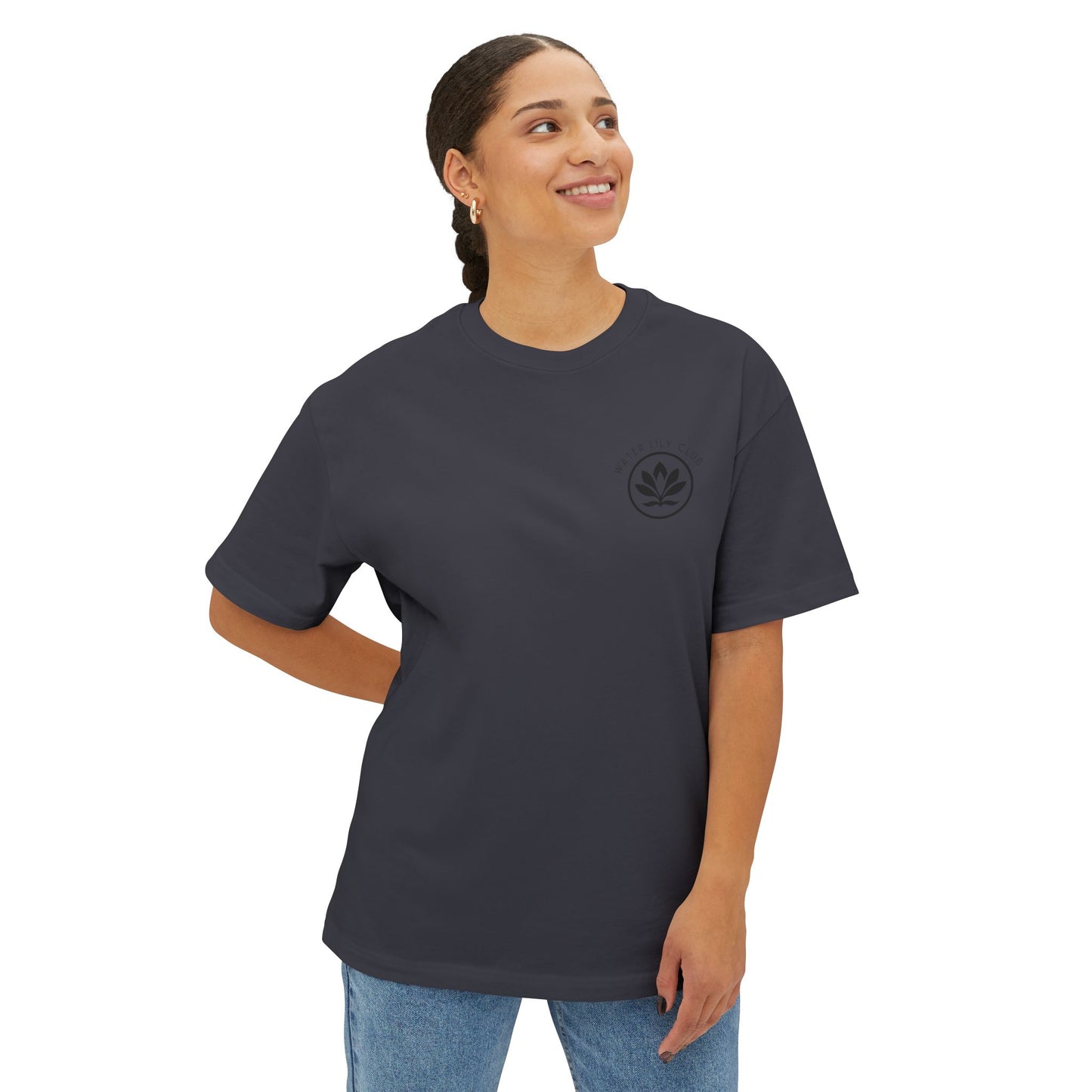 Water Lily Club Oversized Tee – “Keep Blooming” Edition