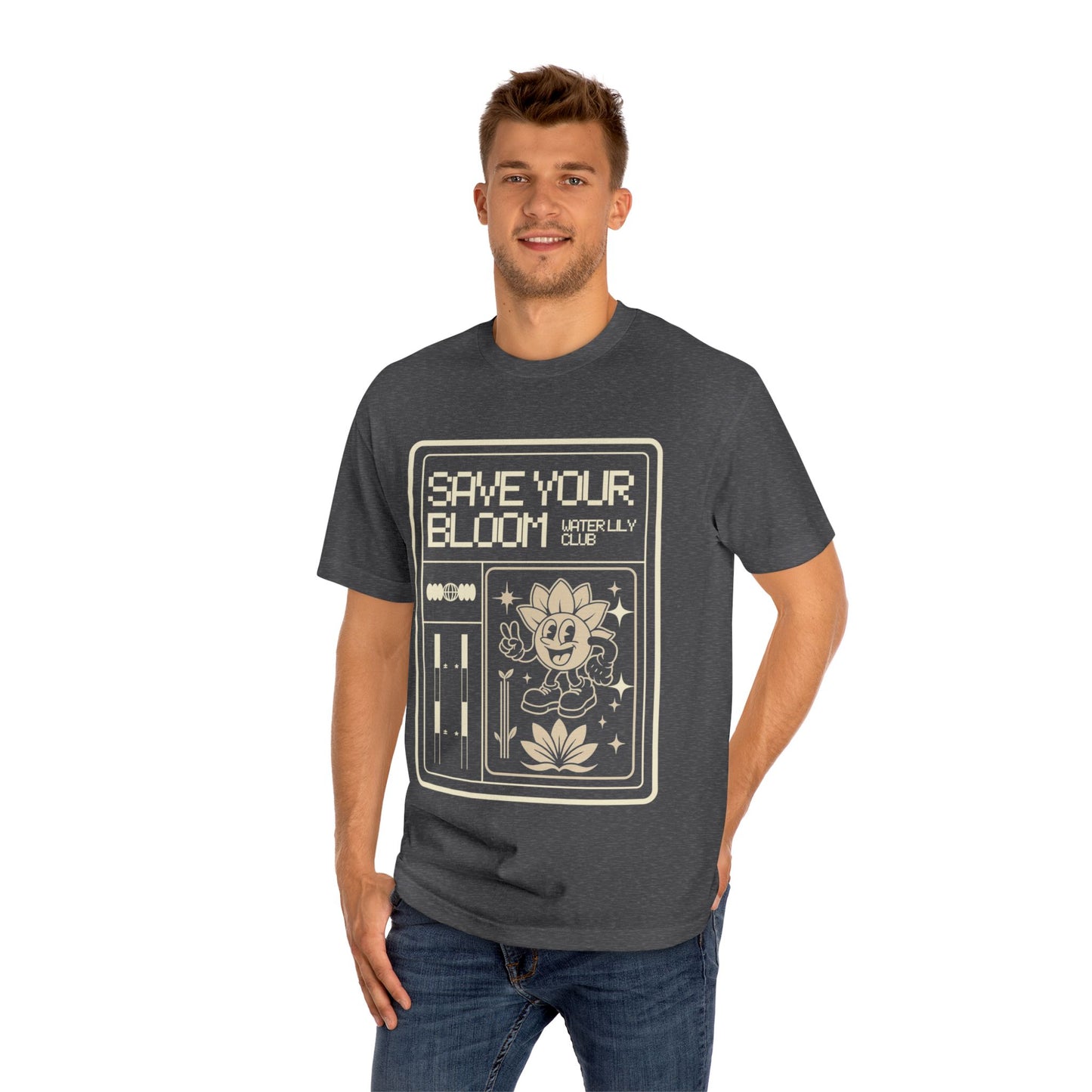 Water Lily Club Tee — “Save Your Bloom” Retro Console Edition