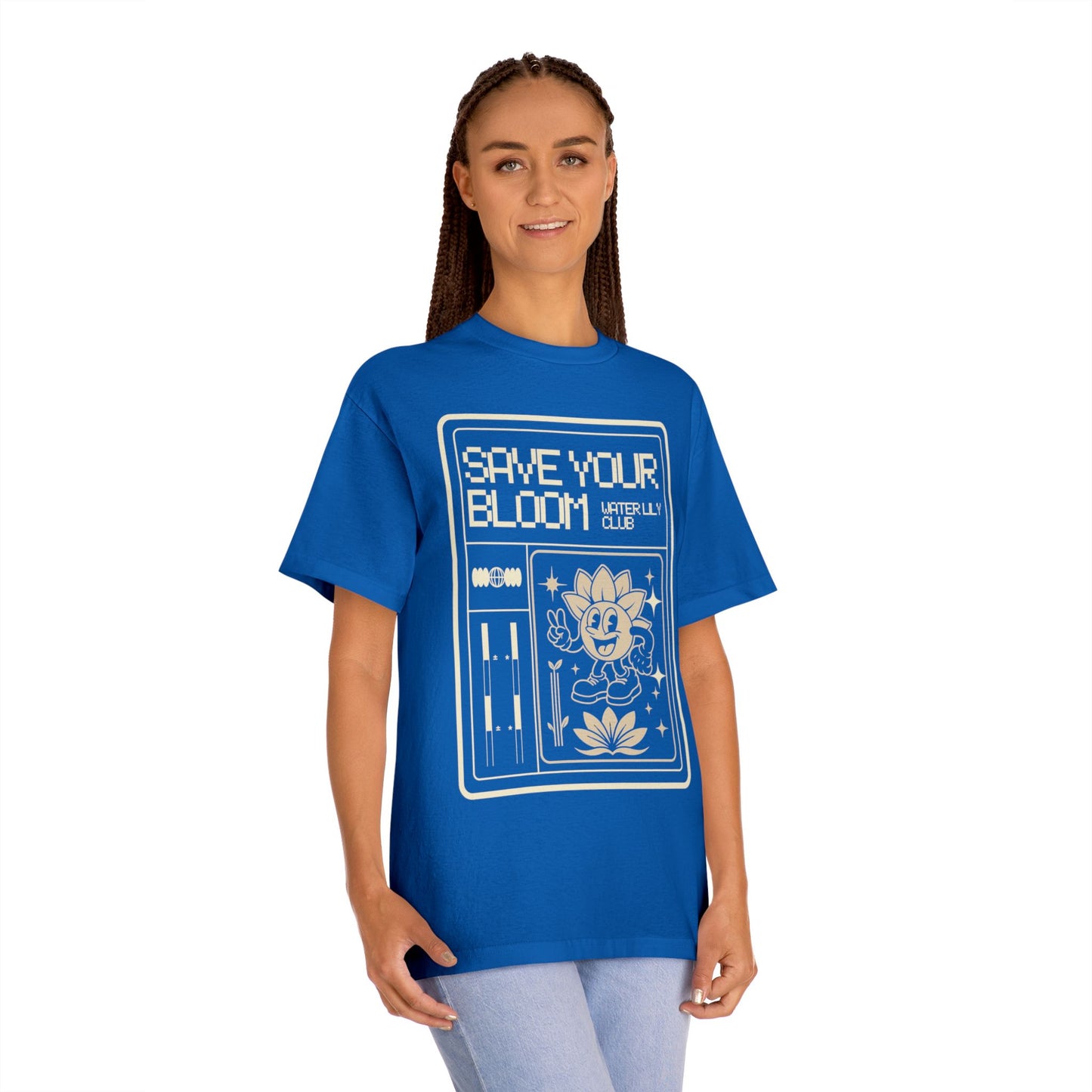 Water Lily Club Tee — “Save Your Bloom” Retro Console Edition