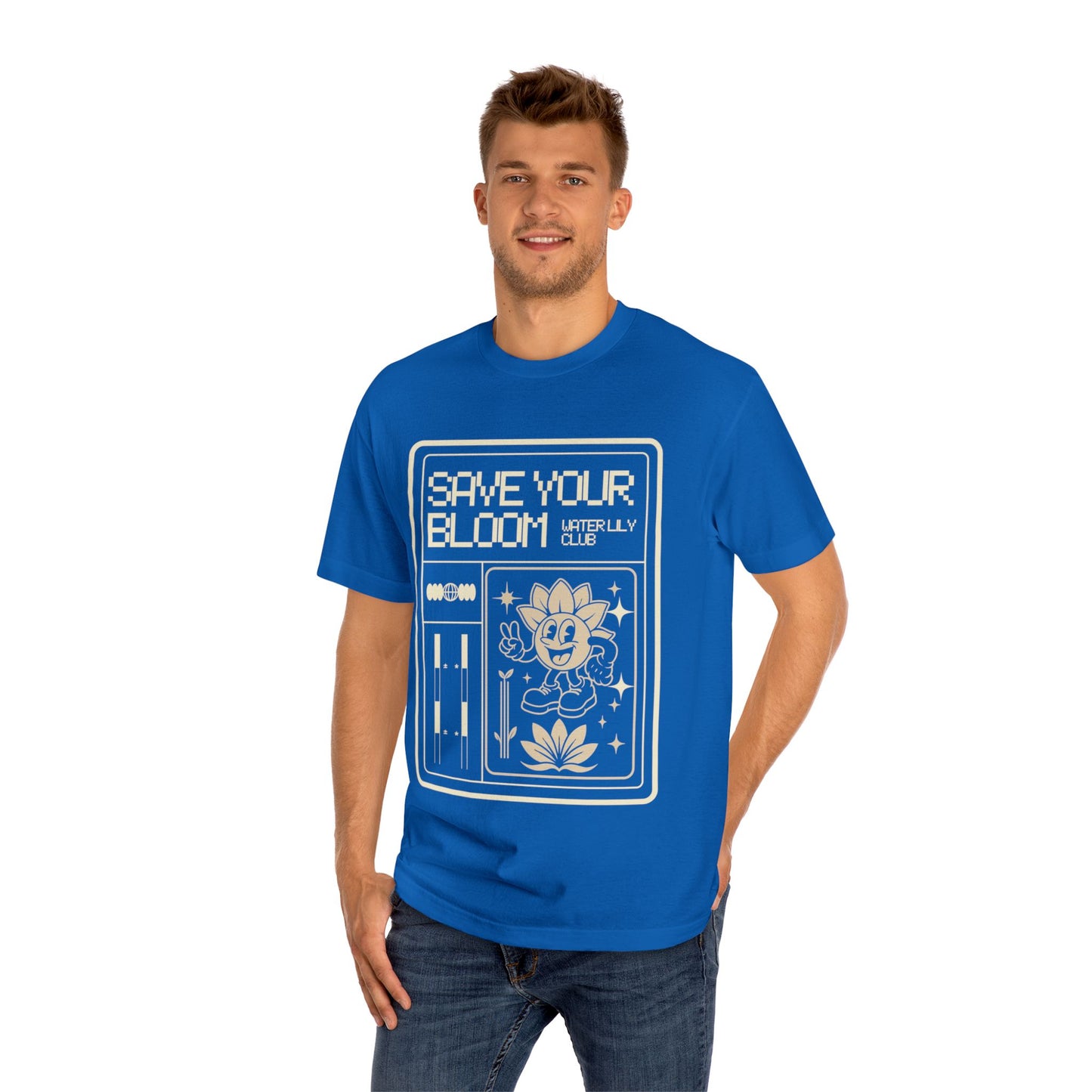 Water Lily Club Tee — “Save Your Bloom” Retro Console Edition