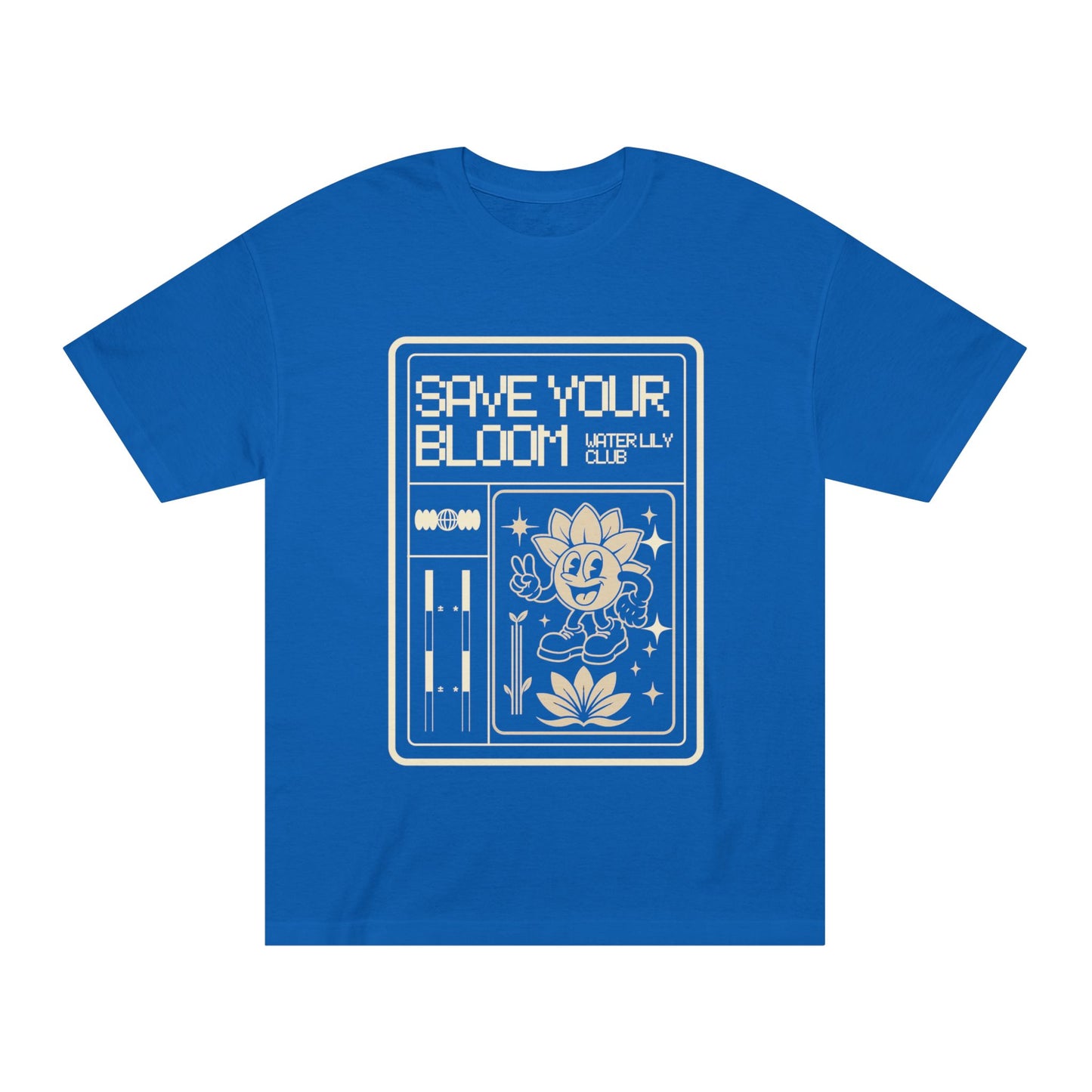 Water Lily Club Tee — “Save Your Bloom” Retro Console Edition