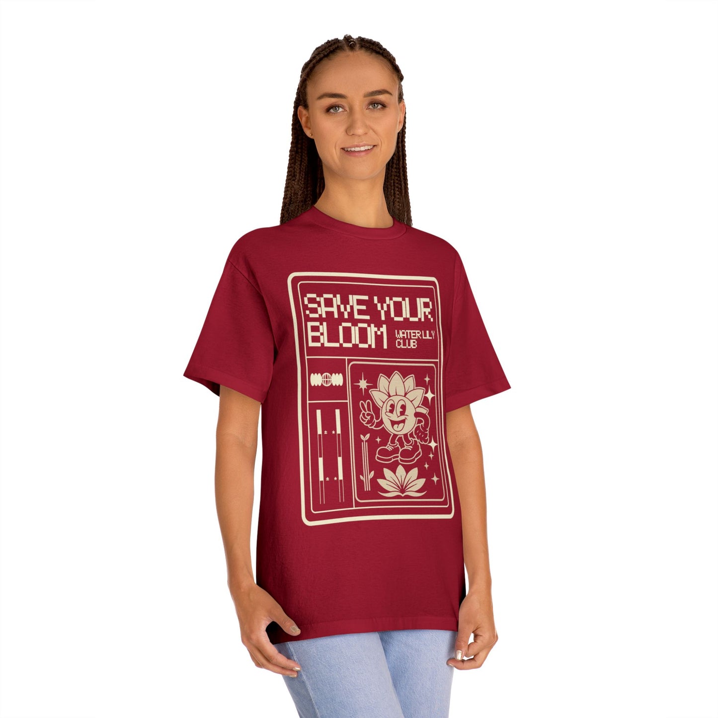 Water Lily Club Tee — “Save Your Bloom” Retro Console Edition