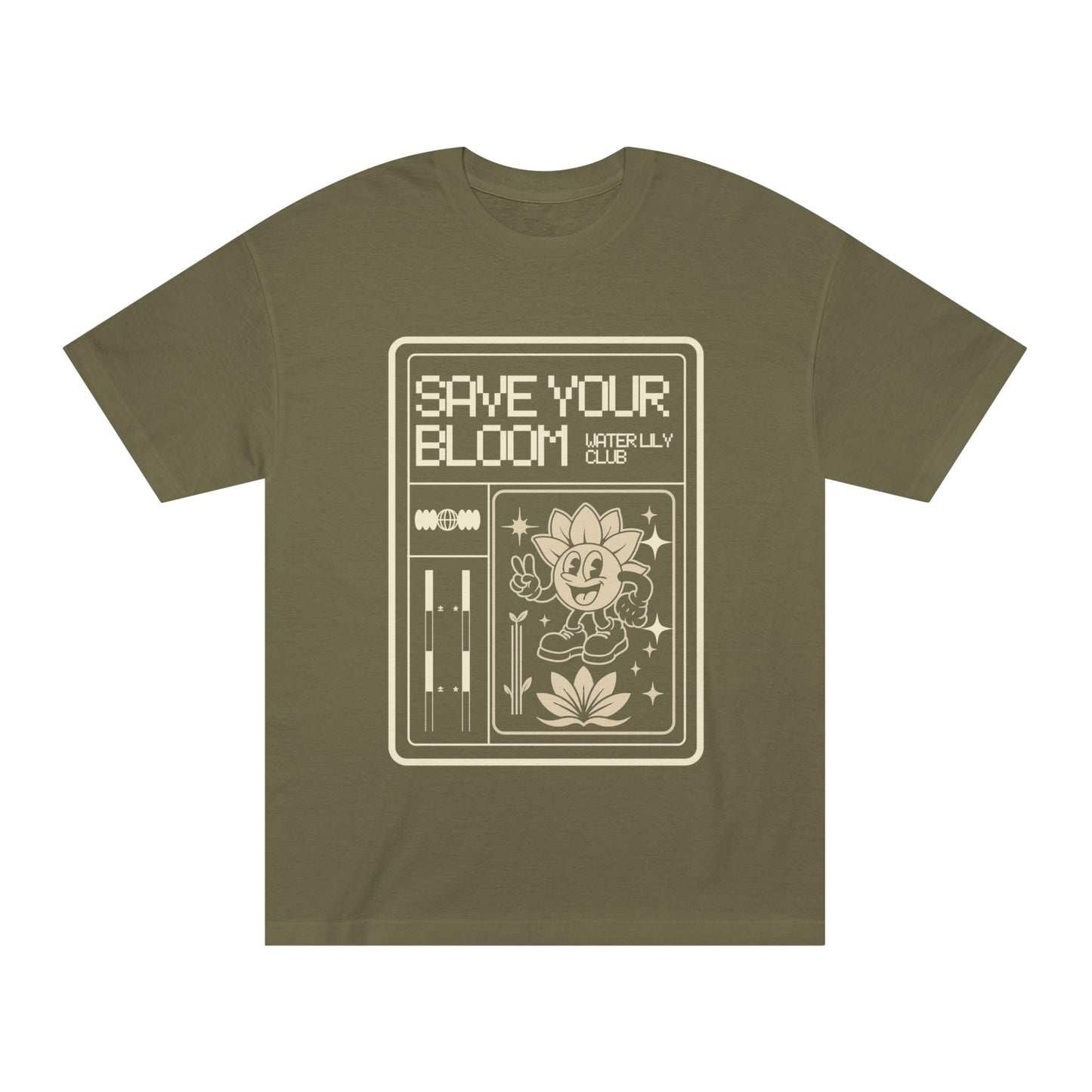 Water Lily Club Tee — “Save Your Bloom” Retro Console Edition