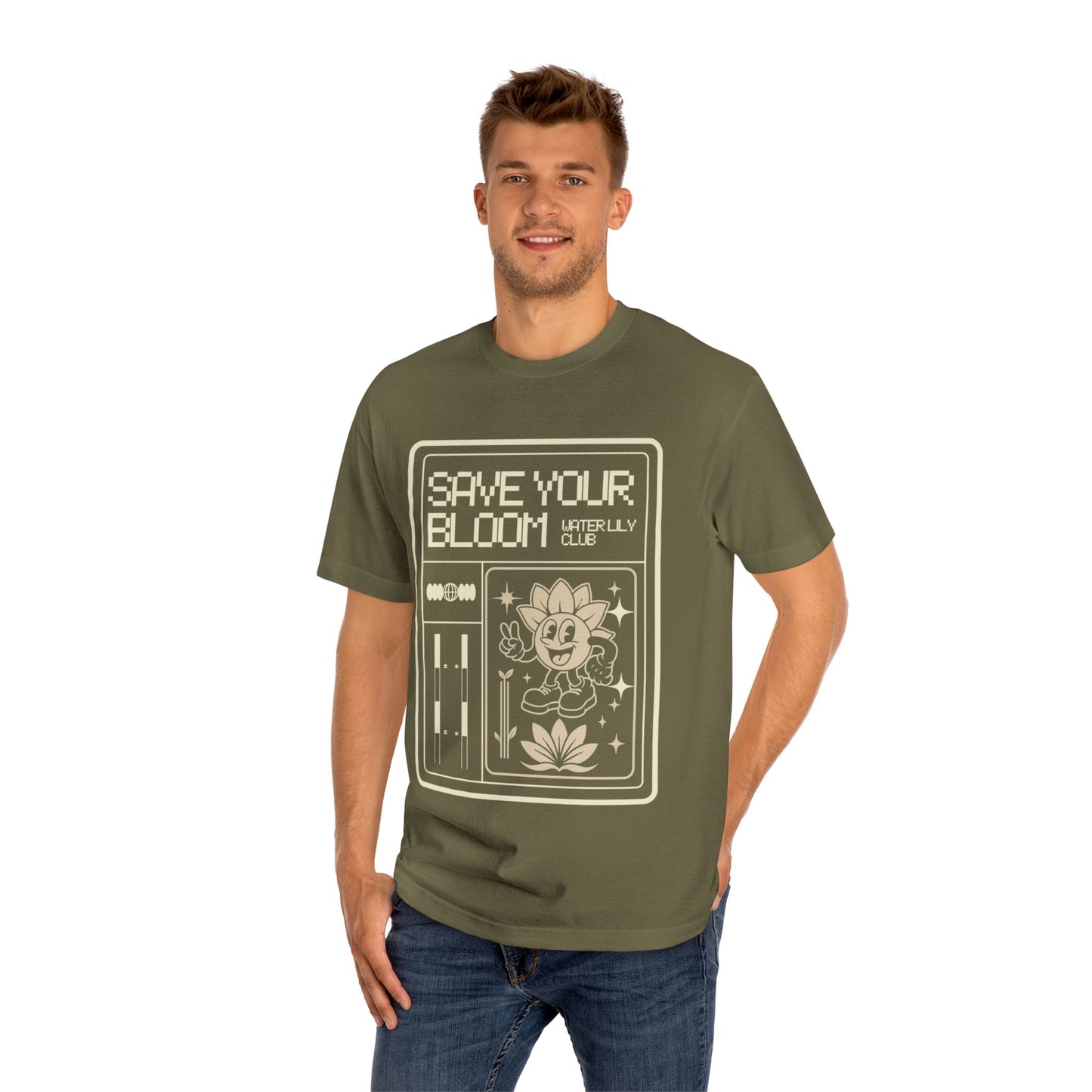 Water Lily Club Tee — “Save Your Bloom” Retro Console Edition