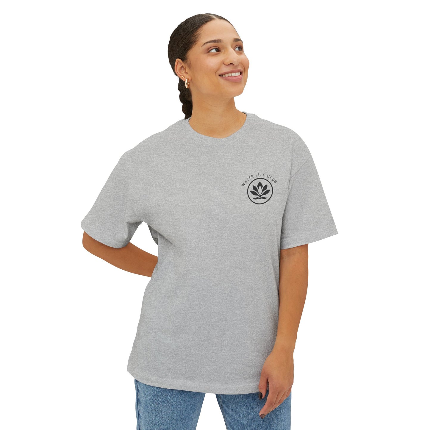 Water Lily Club Oversized Tee – “Keep Blooming” Edition